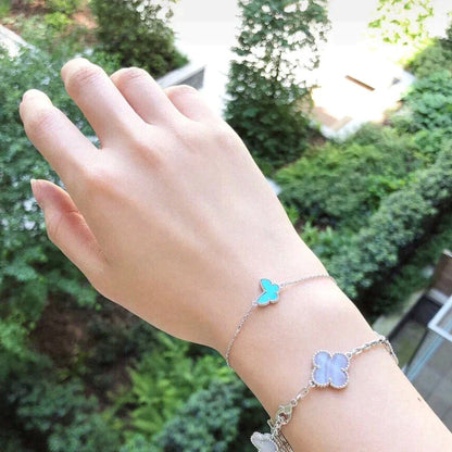 [⭐Maelin]BUTTERFLY TURQUOISE BUTTERFLY BRACELET SILVER