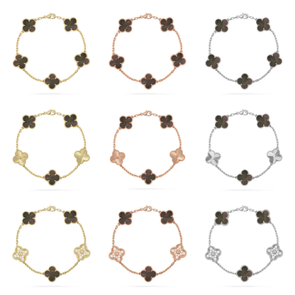 [⭐Maelin] CLOVER 5 MOTIF GRAY MOP BRACELET COLLECTION