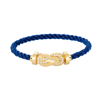 [⭐Maelin]CHANCE LARGE 8 FIGURE BUCKLE HALF DIAMOND BRACELET GOLD