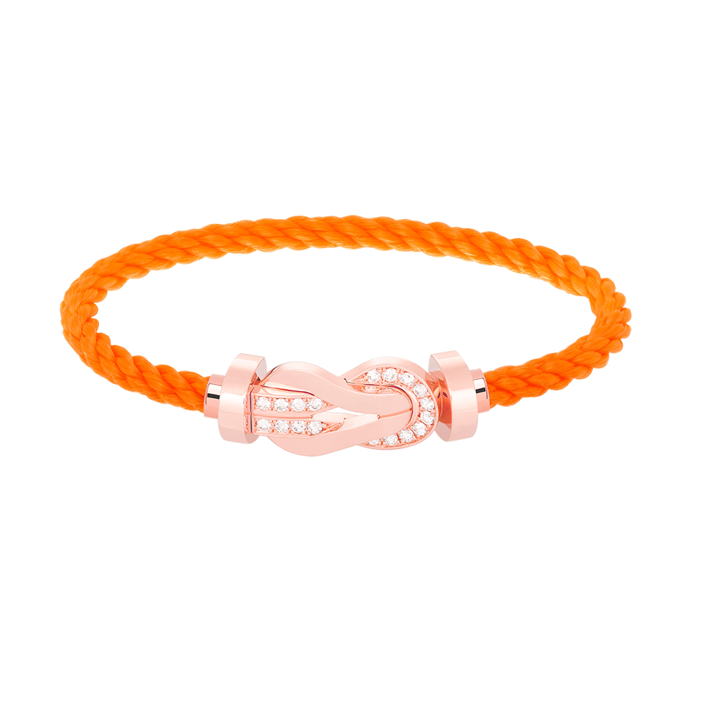 [⭐Maelin]CHANCE LARGE 8 FIGURE BUCKLE HALF DIAMOND BRACELET ROSE GOLD