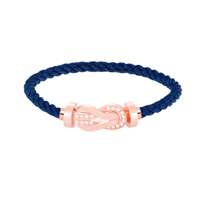 [⭐Maelin]CHANCE LARGE 8 FIGURE BUCKLE HALF DIAMOND BRACELET ROSE GOLD