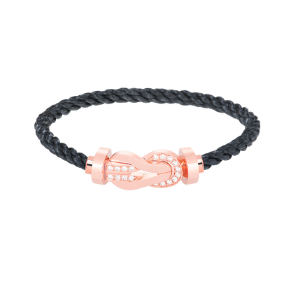 [⭐Maelin]CHANCE LARGE 8 FIGURE BUCKLE HALF DIAMOND BRACELET ROSE GOLD