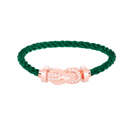[⭐Maelin]CHANCE LARGE 8 FIGURE BUCKLE HALF DIAMOND BRACELET ROSE GOLD