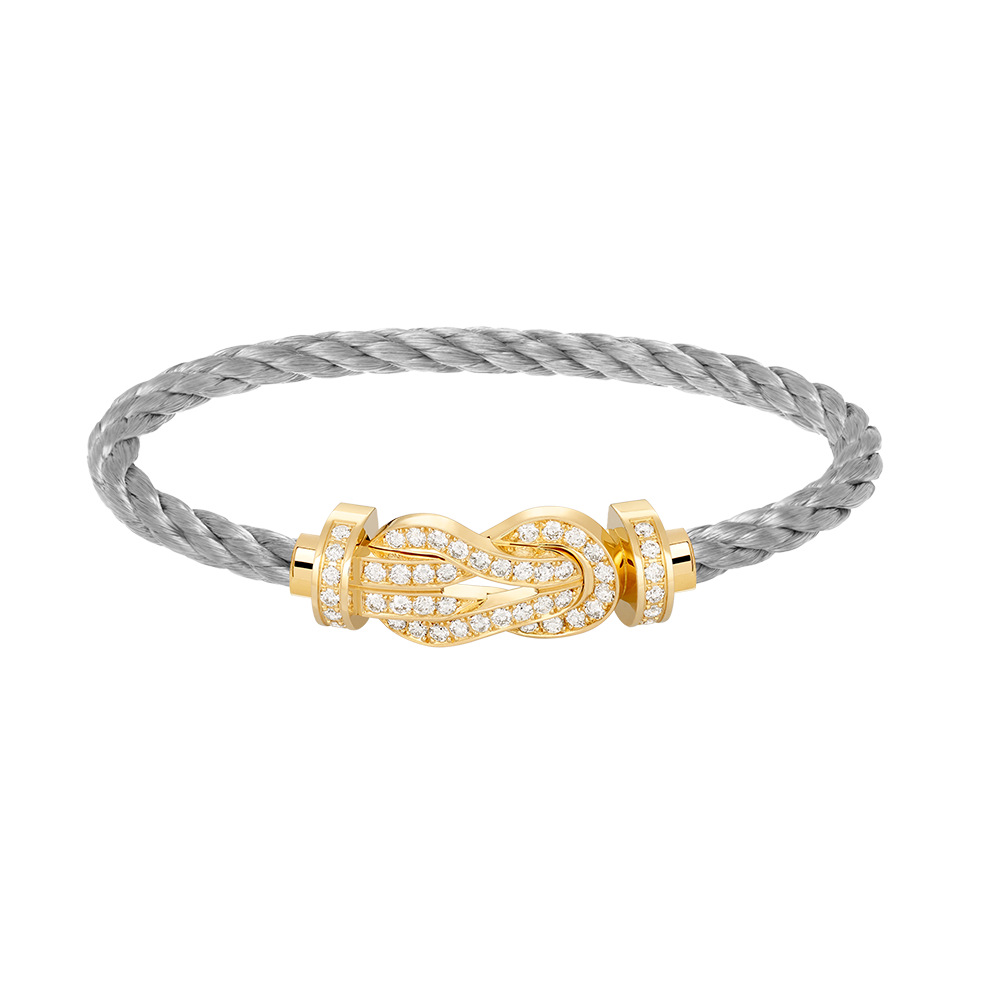 [⭐Maelin]CHANCE LARGE 8 FIGURE BUCKLE FULLDIAMOND BRACELET GOLD