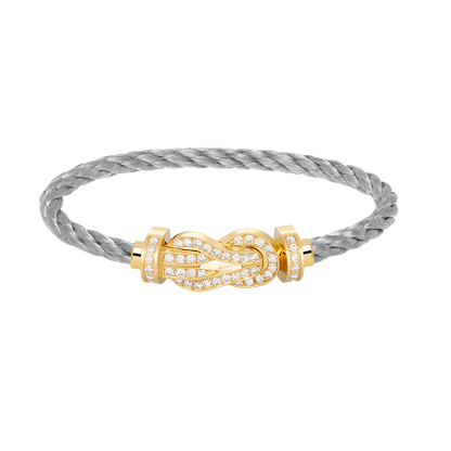 [⭐Maelin]CHANCE LARGE 8 FIGURE BUCKLE FULLDIAMOND BRACELET GOLD