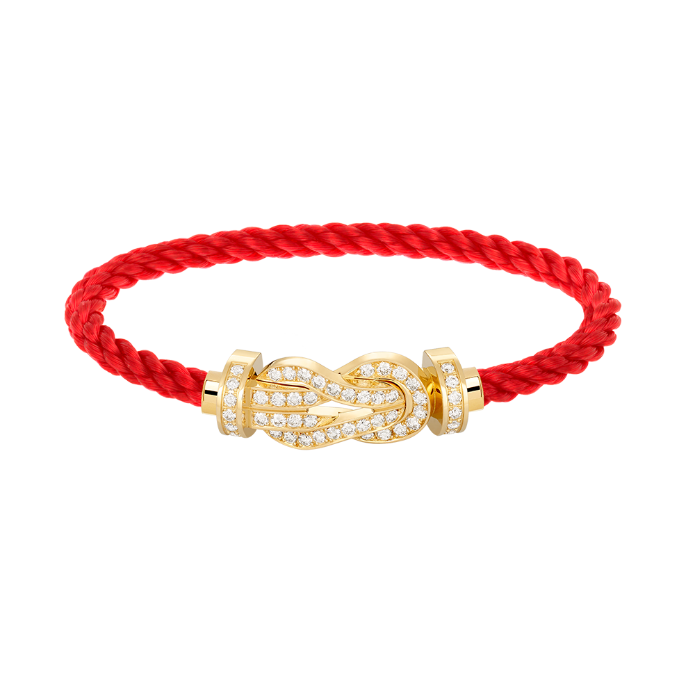 [⭐Maelin]CHANCE LARGE 8 FIGURE BUCKLE FULLDIAMOND BRACELET GOLD