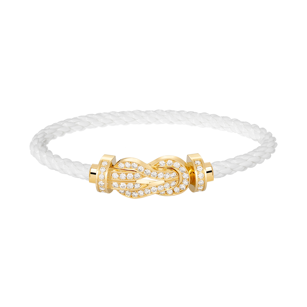 [⭐Maelin]CHANCE LARGE 8 FIGURE BUCKLE FULLDIAMOND BRACELET GOLD