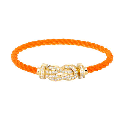 [⭐Maelin]CHANCE LARGE 8 FIGURE BUCKLE FULLDIAMOND BRACELET GOLD