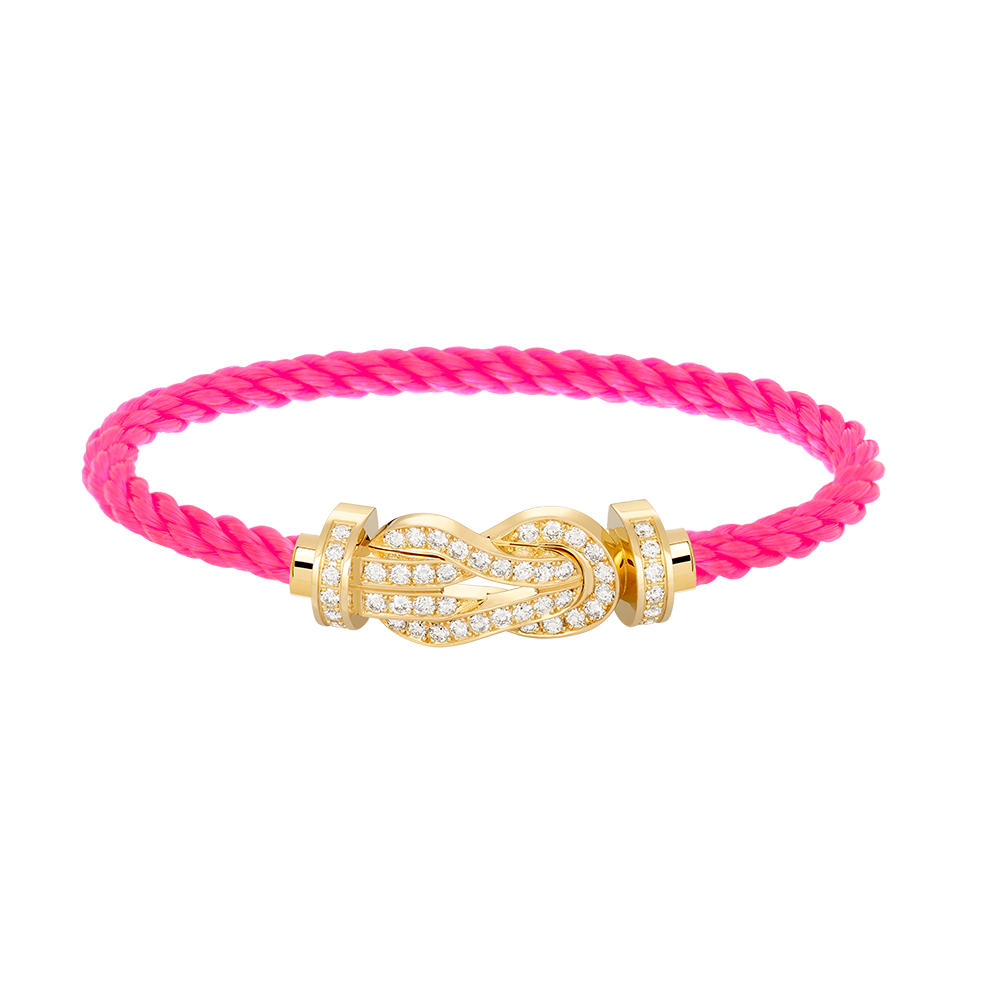 [⭐Maelin]CHANCE LARGE 8 FIGURE BUCKLE FULLDIAMOND BRACELET GOLD
