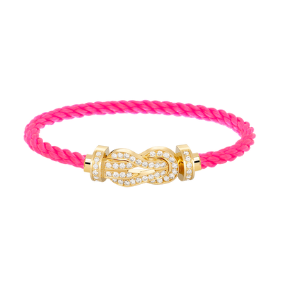[⭐Maelin]CHANCE LARGE 8 FIGURE BUCKLE FULLDIAMOND BRACELET GOLD