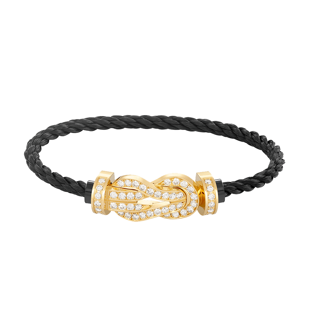 [⭐Maelin]CHANCE LARGE 8 FIGURE BUCKLE FULLDIAMOND BRACELET GOLD
