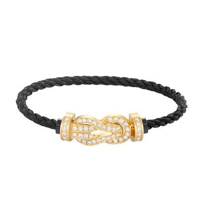 [⭐Maelin]CHANCE LARGE 8 FIGURE BUCKLE FULLDIAMOND BRACELET GOLD