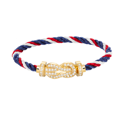 [⭐Maelin]CHANCE LARGE 8 FIGURE BUCKLE FULLDIAMOND BRACELET GOLD