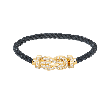 [⭐Maelin]CHANCE LARGE 8 FIGURE BUCKLE FULLDIAMOND BRACELET GOLD
