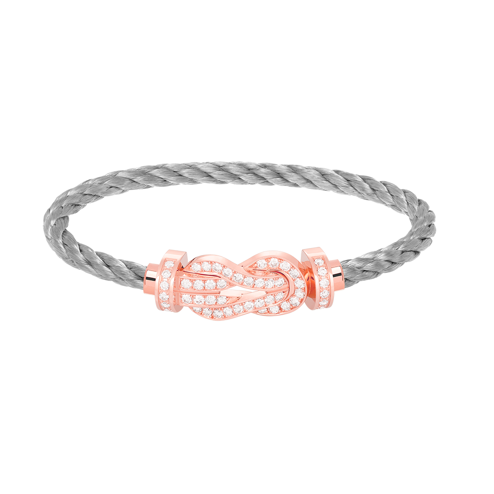 [⭐Maelin]CHANCE LARGE 8 FIGURE BUCKLE FULL DIAMOND BRACELET ROSE GOLD