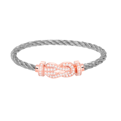[⭐Maelin]CHANCE LARGE 8 FIGURE BUCKLE FULL DIAMOND BRACELET ROSE GOLD