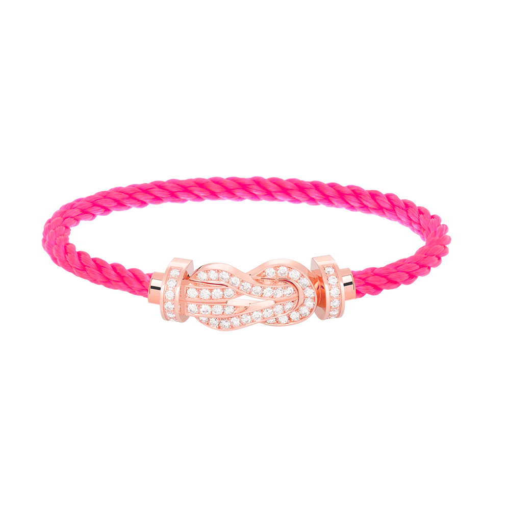 [⭐Maelin]CHANCE LARGE 8 FIGURE BUCKLE FULL DIAMOND BRACELET ROSE GOLD