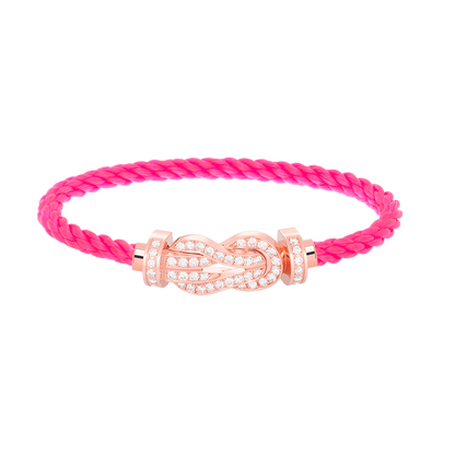 [⭐Maelin]CHANCE LARGE 8 FIGURE BUCKLE FULL DIAMOND BRACELET ROSE GOLD