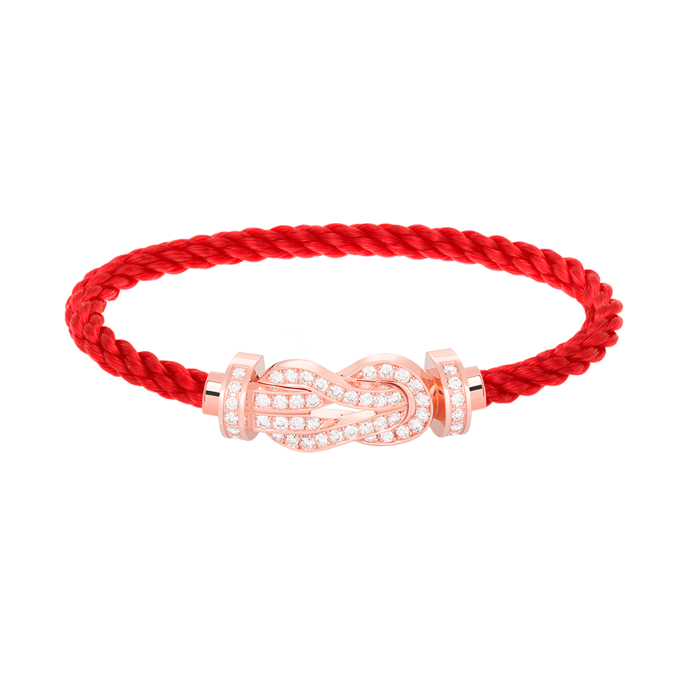 [⭐Maelin]CHANCE LARGE 8 FIGURE BUCKLE FULL DIAMOND BRACELET ROSE GOLD