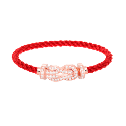 [⭐Maelin]CHANCE LARGE 8 FIGURE BUCKLE FULL DIAMOND BRACELET ROSE GOLD