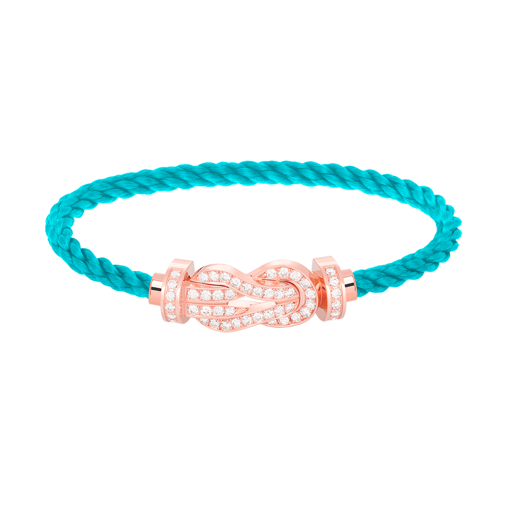 [⭐Maelin]CHANCE LARGE 8 FIGURE BUCKLE FULL DIAMOND BRACELET ROSE GOLD