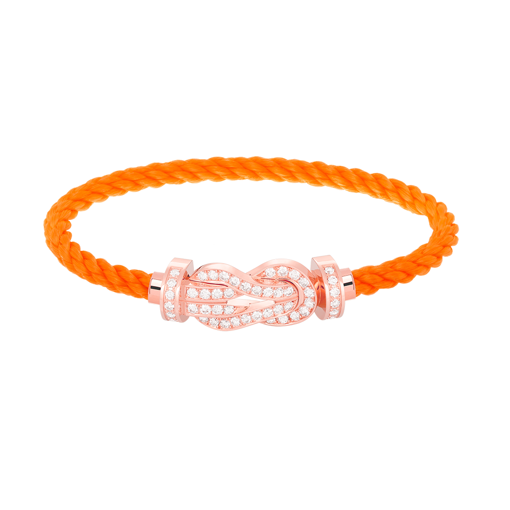 [⭐Maelin]CHANCE LARGE 8 FIGURE BUCKLE FULL DIAMOND BRACELET ROSE GOLD