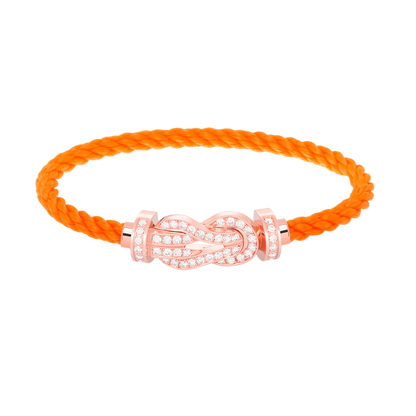 [⭐Maelin]CHANCE LARGE 8 FIGURE BUCKLE FULL DIAMOND BRACELET ROSE GOLD