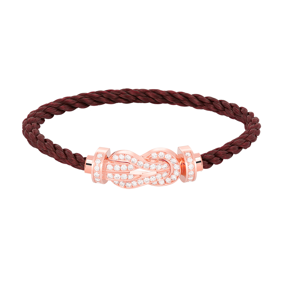 [⭐Maelin]CHANCE LARGE 8 FIGURE BUCKLE FULL DIAMOND BRACELET ROSE GOLD