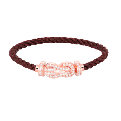 [⭐Maelin]CHANCE LARGE 8 FIGURE BUCKLE FULL DIAMOND BRACELET ROSE GOLD