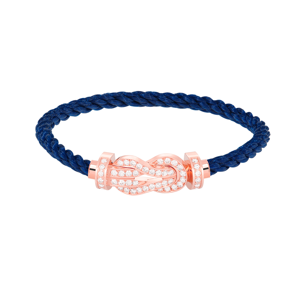 [⭐Maelin]CHANCE LARGE 8 FIGURE BUCKLE FULL DIAMOND BRACELET ROSE GOLD