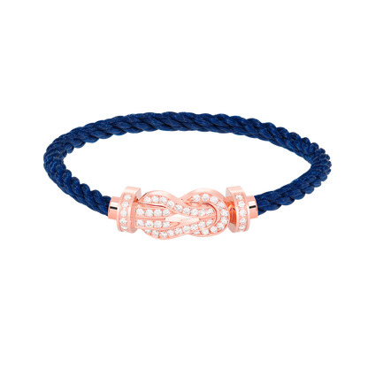 [⭐Maelin]CHANCE LARGE 8 FIGURE BUCKLE FULL DIAMOND BRACELET ROSE GOLD