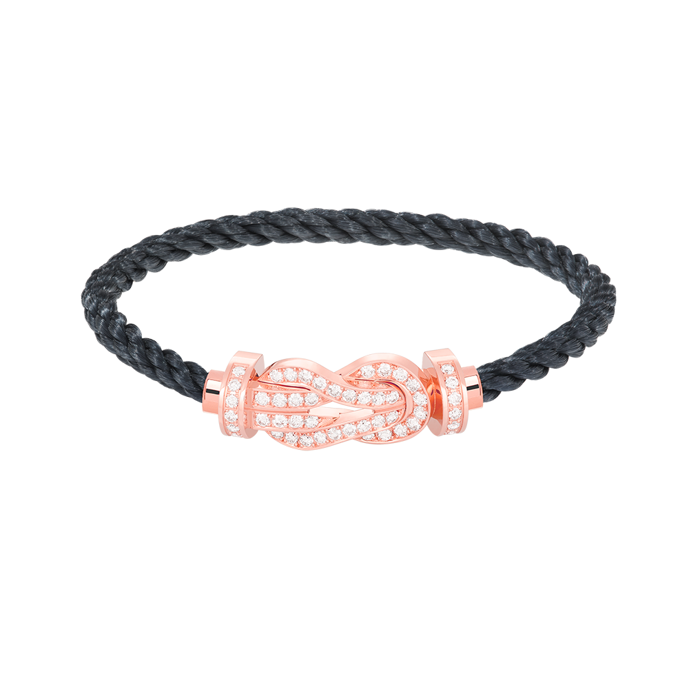 [⭐Maelin]CHANCE LARGE 8 FIGURE BUCKLE FULL DIAMOND BRACELET ROSE GOLD