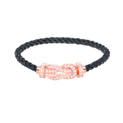 [⭐Maelin]CHANCE LARGE 8 FIGURE BUCKLE FULL DIAMOND BRACELET ROSE GOLD
