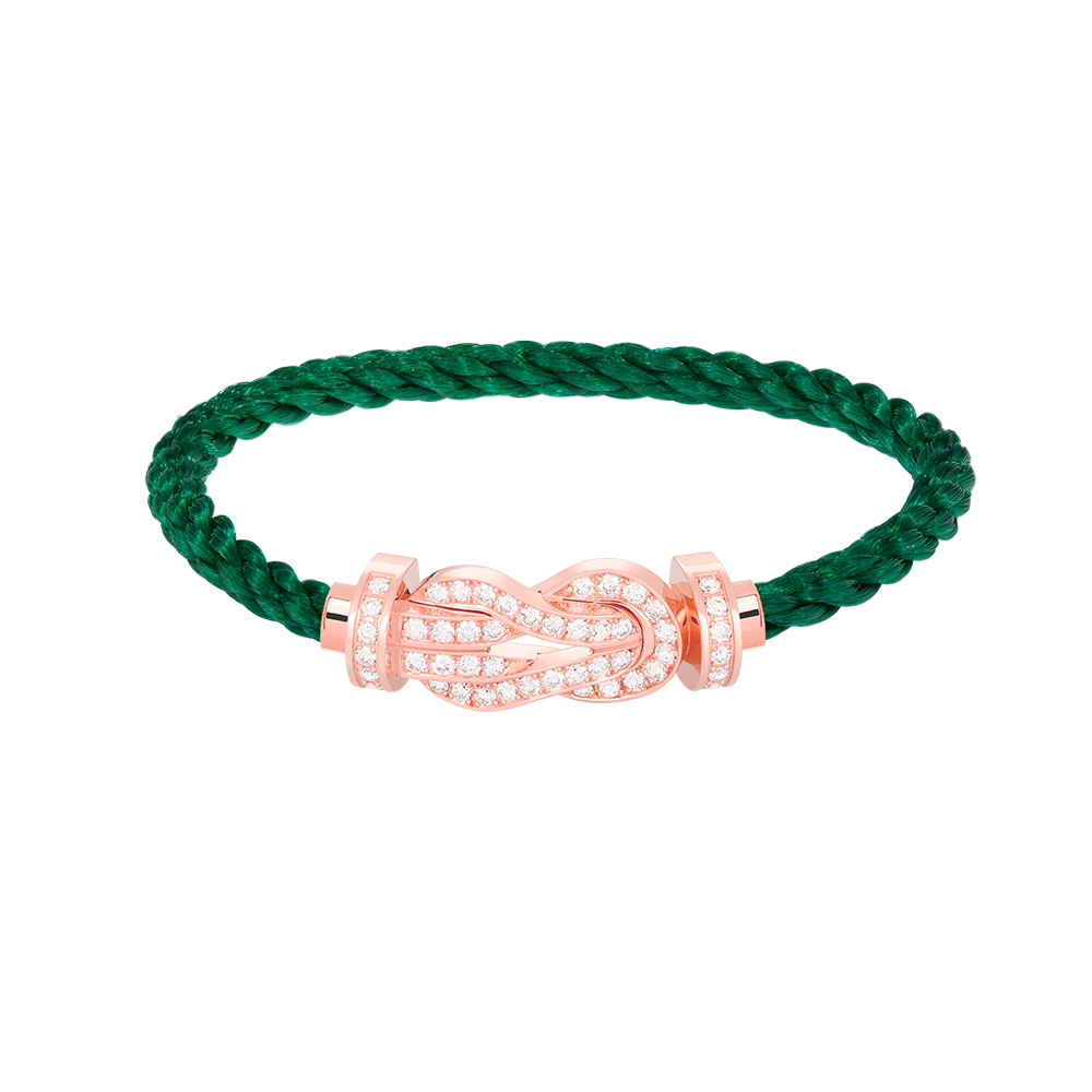 [⭐Maelin]CHANCE LARGE 8 FIGURE BUCKLE FULL DIAMOND BRACELET ROSE GOLD