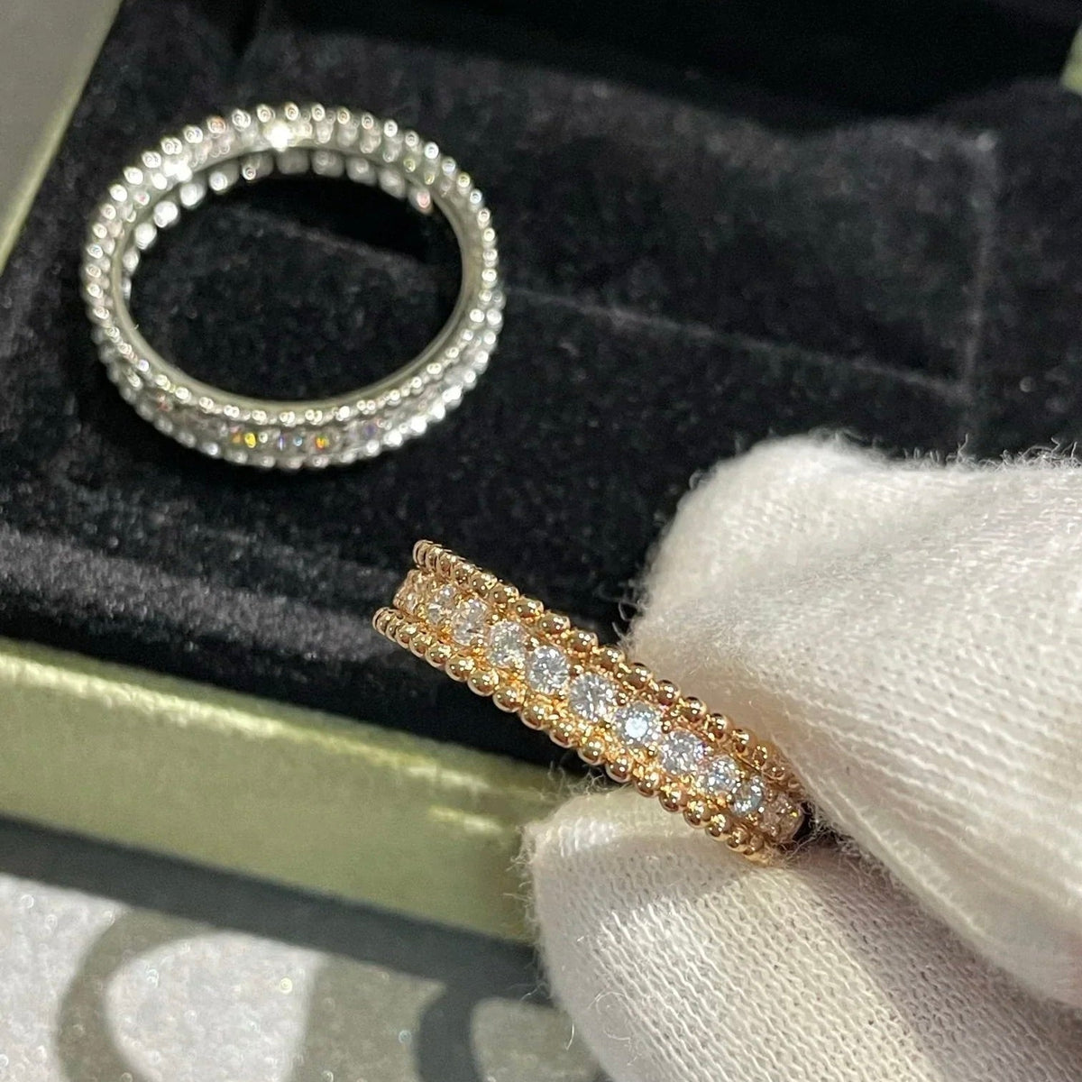 [⭐Maelin]PERLEE DIAMOND SILVER RING