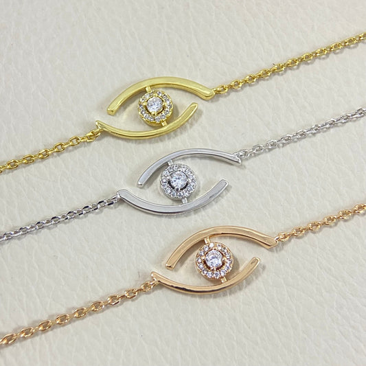 [⭐Maelin]Demo Eye Pave-Set Diamond Bracelet