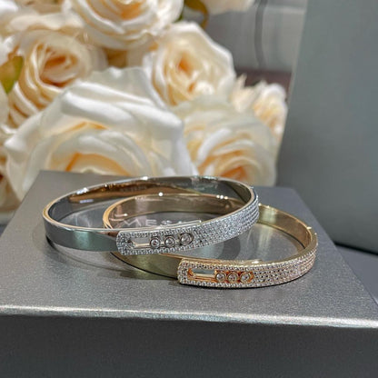 [⭐Maelin]Move Noa Rose Gold Pavé Diamond Bangle Bracelet
