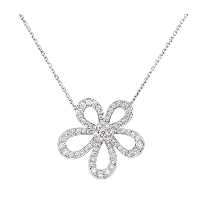 [⭐Maelin]FLOWERLACE NECKLACE FULL DIAMONDS