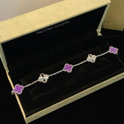 [⭐Maelin] CLOVER 5 MOTIF VIOLET BRACELET COLLECTION