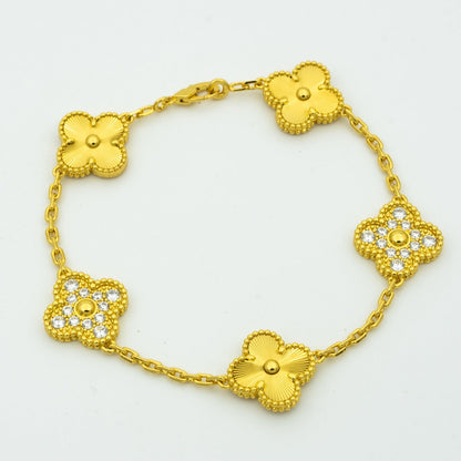 [⭐Maelin] CLOVER 5 MOTIF LASER BRACELET COLLECTION