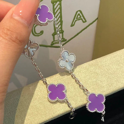 [⭐Maelin] CLOVER 5 MOTIF VIOLET BRACELET COLLECTION