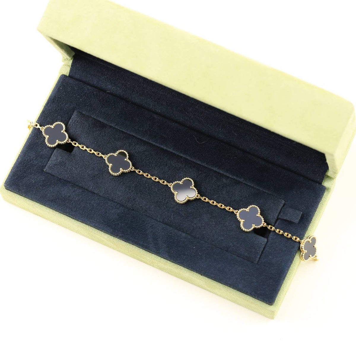 [⭐Maelin] CLOVER 5 MOTIF ONYXS BRACELET COLLECTION
