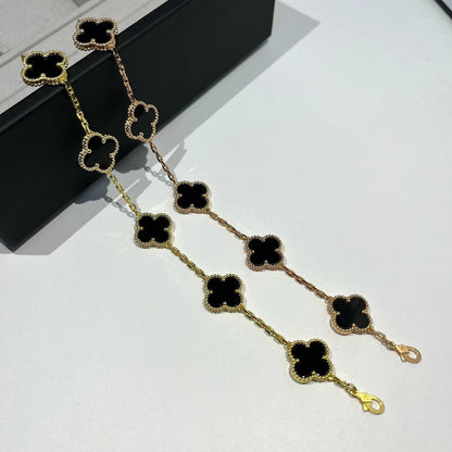 [⭐Maelin] CLOVER 5 MOTIF ONYXS BRACELET COLLECTION