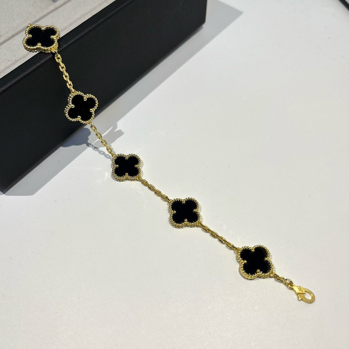 [⭐Maelin] CLOVER 5 MOTIF ONYXS BRACELET COLLECTION