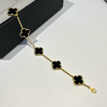 [⭐Maelin] CLOVER 5 MOTIF ONYXS BRACELET COLLECTION
