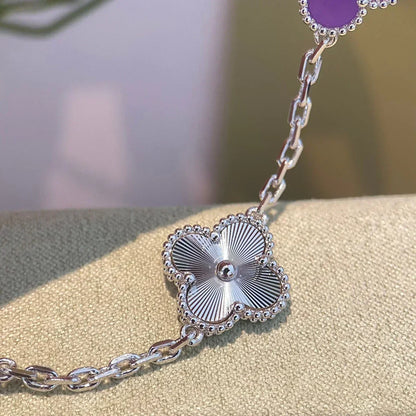 [⭐Maelin] CLOVER 5 MOTIF VIOLET BRACELET COLLECTION