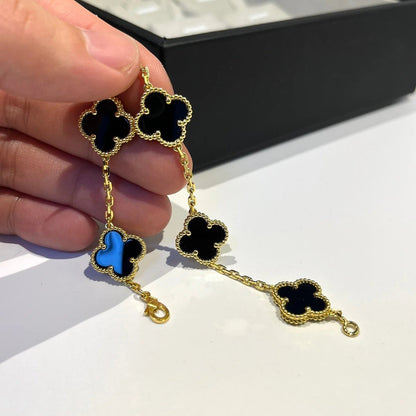 [⭐Maelin] CLOVER 5 MOTIF ONYXS BRACELET COLLECTION