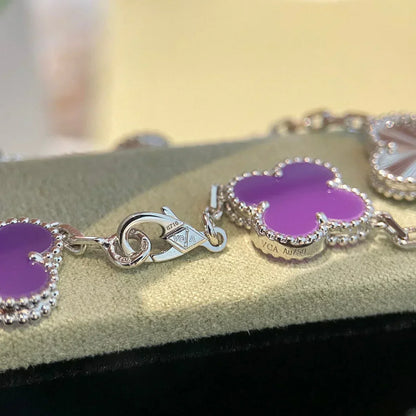 [⭐Maelin] CLOVER 5 MOTIF VIOLET BRACELET COLLECTION
