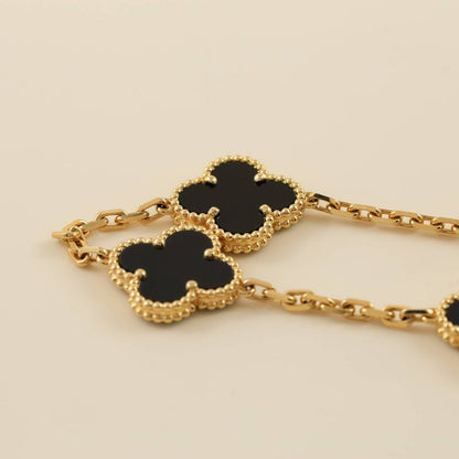 [⭐Maelin] CLOVER 5 MOTIF ONYXS BRACELET COLLECTION