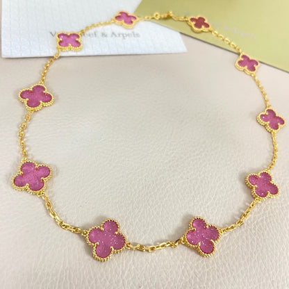 [⭐Maelin]CLOVER 10 MOTIFS  NEW BUBBLE PINK ENAMEL